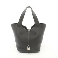 HERMES Picotin Lock MM 手提包 X Taurillon Clemence SHW 黑色 二手