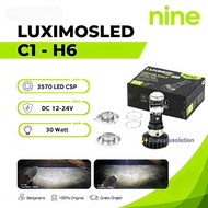MINI PROJECTOR MOTORCYCLE HEADLIGHT H4 H6 nine luximos C1 H6 FLAT 30 WATT SUPER BRIGHT Lampu LED Mot
