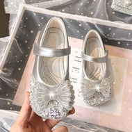 Girls Shoes Fashion Children Butterfly Knot Soft Soled Leather Princess Shoes