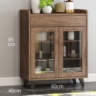 ST/💚Wooden Cabinet   Nordic Household Tea Cabinet Wine Cabinet Sideboard Cabinet Modern Minimalist Kitchen Cupboard Stor