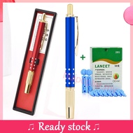 Lancing Pen Bekam Red/ Blue color + 28 G Alat Bekam Bekam Cupping Acupuncture Therapy blood lancets