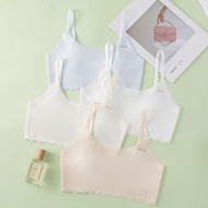MinaChip A28 soft breathable vented silk student bra with rabbit ears, two small straps for children