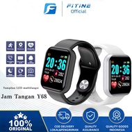 LAYAR FITINE Smart Sports Electronic Watch Y68 HD LED Screen Silicone Strap USB Charging ipx67 Water