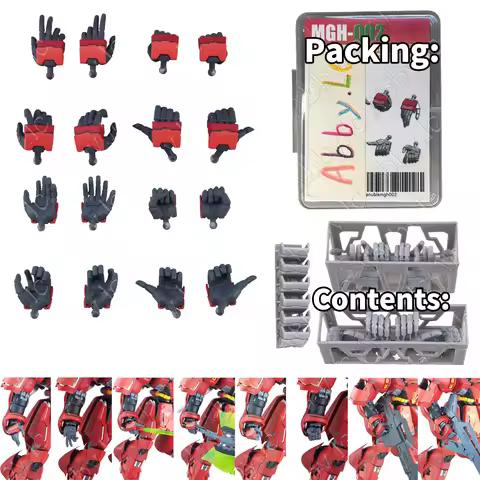 for MG 1/100 MSN-04 Sazabi ver. ka Anubis RESIN 8 Fisted Beam Rifle Trigger Gripping Jedi Hilts Hand