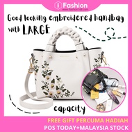 iFASHION 1584 Woman Fashion PU Leather Sling Crossbody Shoulder Tote Handbag Bag Wanita Perempuan Be