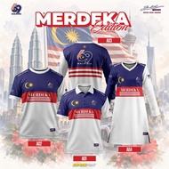 Free Customized Name Malaysia 69th Independence Day Baju Merdeka Polo Shirt Short Sleeve Long Tunic 
