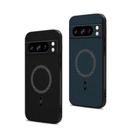 For Google Pixel 8, Pixel 8 Pro, New triangular leather pattern phone case, high-end magnetic chargi