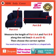 sofa bed sofa murah sofa 3 seater 【Warranty 1 Year】1/2/3/4 Seater Sarung Sofa Sofa Cover Elastic L Shape Sectional Unive