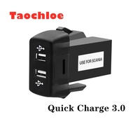 1xDual USB Car Charger 5V 2.1A/2.1A Dual USB Power Socket for Smart phone Ipad Iphone Use for Scania