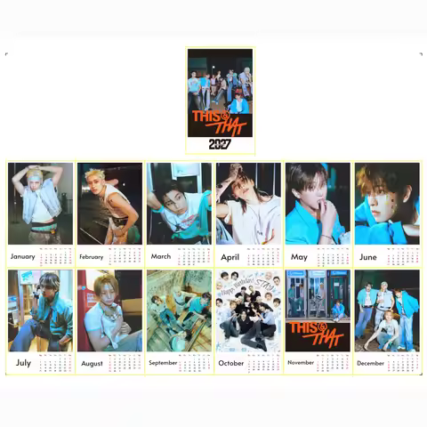2027 K-pop popular boy and girl group Stray Kids SK BT CT SKZOO pink mini star peripheral calendar h
