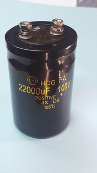 (1ชิ้น)คาปาซิเตอร์22000uF 100V  Capacitor 22000uF 100V  ขนาด50×80mm