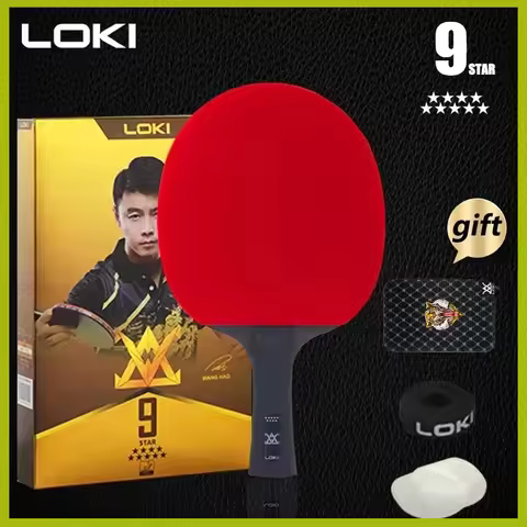 LOKI 9 Star Table Tennis Racket Professional 5+2 Carbon Ping Pong Paddle 6/7/8/9 Star Ultra Offensiv