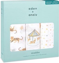 Aiden & Anei ASWC30007J Baby Swaddle, Genuine Japanese Product, Set of 3, Newborn, Crying Prevention