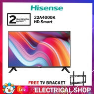 Hisense 32" A4000K Series Smart TV 32A4000K HD Television (Replace 32A4000H) (Free TV Bracket)