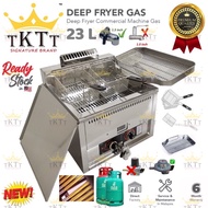 TKTT 23L Taiwan LPG Gas Deep Fryer Commercial Automatic Western Portable FoodTruck Dapur Goreng Ayam Gunting Serbaguna