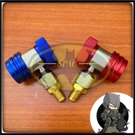 Quick Couple R134a Adapter manifold gas connectors r134a Adjustable AIRCOND Connector Joint TOOL KIT