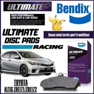 Bendix Ultimate Front  Rear  Brake Pad - Toyota Altis ZRE171/ZRE172 1.8/2.0L DB1802 ULT DB1786 ULT