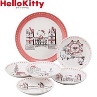 正版授權 日本 三麗鷗 HELLO KITTY 凱蒂貓 陶瓷盤 餐具盤 盤子 盤 六件組