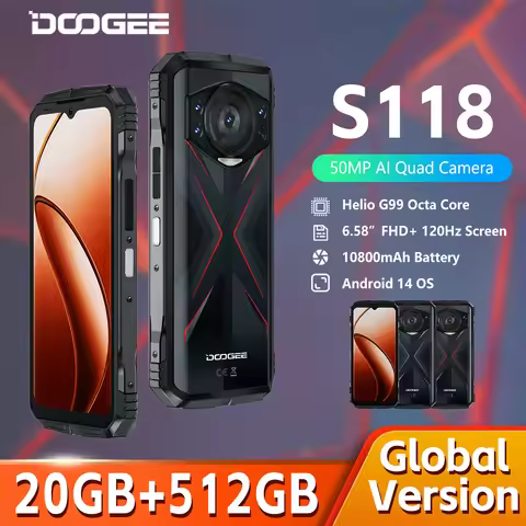 [World Premiere] DOOGEE S118 Rugged Smartphone 20GB(8GB+12GB Extended) 512GB 6.58" FHD+ Screen 50MP 