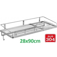 1-tier stainless steel dish rack Stainless steel 304 90x28 - Wall-mounted dish rack - Stainless stee