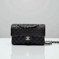 莉亞精品♡ Chanel cf23黑銀 近新美包