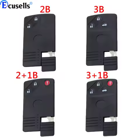 2/ 3 /2+1/4 Buttons Replacement Smart Card Remote Key Shell FOB for Mazda 5 6 CX-7 CX-9 RX8 Miata MX