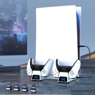 Others - PS5遊戲主機簡易散熱支架PS5無線手柄雙充帶LED指示燈（IV-P5241）