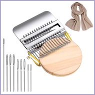Darning Loom Kit Portable Small Tool with 9 Needles Knit Patch Mending Kit for Men Women Beginners T