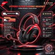 HyperX Cloud 3 Wireless Gaming Headset Black - Upgraded 53mm Drivers Over-Ear Headphones with Mic