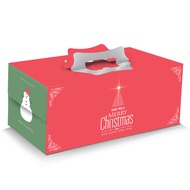 Red Green Xmas Log Cake Box 13.375X7X6"