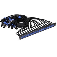2*1.5mm² 1 meter cable XLR 1U 8/12/16 Jumper Rack Audio Console Mixer 1 Meter Ohm Small Square Socke