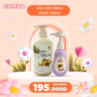 Combo bag Ginger Ginseng Shampoo 300ml and Betel Cleaning Solution 150ml MOC AN Herbal Ingredients