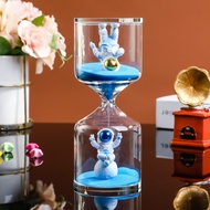 Astronaut Ornaments Hourglass Timer Children 10/20/30 Minutes Simple Glitter Transparent Glass Style