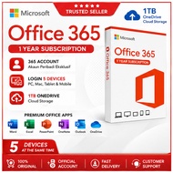 Microsoft Office 365 Account | 5 Devices Login | 1TB OneDrive Cloud Storage | Instant Delivery