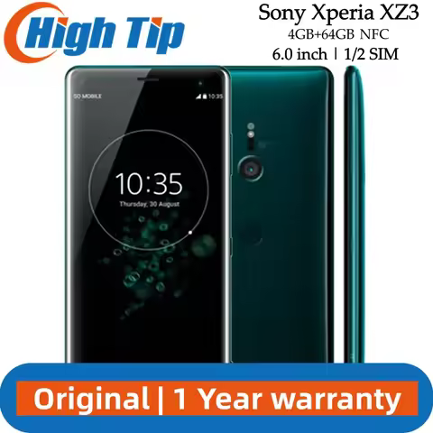 Unlocked Original Sony Xperia XZ3 4G LTE Mobile Phone 6.0" H8416 H9436 H9493 1/2 SIM 4GB+64GB NFC Fi