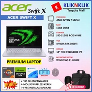 READY Termurah Laptop ACER SWIFT X SFX14 Ryzen 7 5825U 16GB 1TB SSD