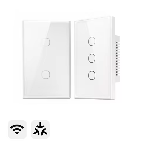 SONOFF T6 Matter Touch Switch with Adjustable Backlight, No Neutral Required, Works with Siri & Smar