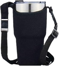(Black, 30 oz) 20oz 30oz Tumbler Carrier Holder Water Bottle Handle Bag for yeti,rtic,Ozark Trail Tu