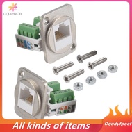 [Oqudy] 2PCS RJ45 Panel Mount  Terminal Adapter, RJ45/8P8C Female Panel Mount Connector, RJ45 Solder