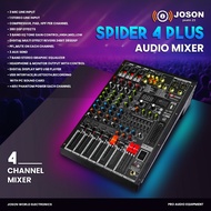 Joson Spider 4 Plus Bluetooth USB Audio Mixer 4 Channel Professional Mixer