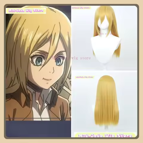 Mid-jade Wig Store Attack On Titan Historia Reiss Cosplay Wig Halloween Anime Game Role Playing Synt