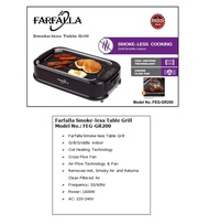 LZD FARFALLA - Smokeless BBQ Table Grill, FEG-GR200