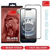 MyChoice HD Glass Screen Protector for iPhone 16e Full Screen Tempered Glass Protection