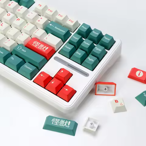 KBDiy Clone Retro GMK Kaiju Keycap PBT 143 Key/Set Cherry Profile ISO Alice Split Space Keycaps For 