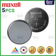 [ 5 Pcs ] Maxell  CR2025 Lithium Battery Bateri Ediyonline Ediy
