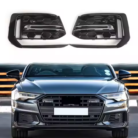 For Audi A6 C8 S6 2019-2023 Front Fog Light Grille High Performance LH Rh Side Accessories Fog Lamp 