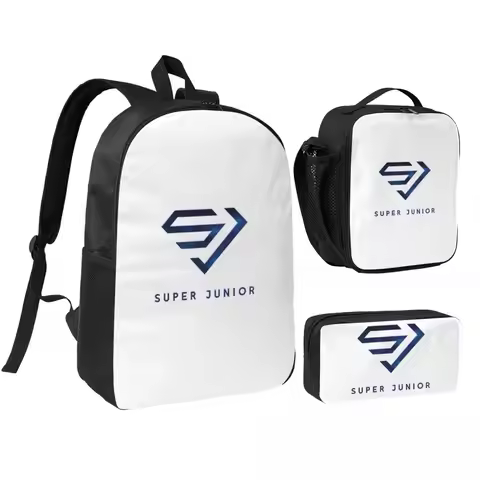 Super Junior Logo Backpack Student Boys Girls BookBag School Bag Computer Shoulder Bags 3ps Insulate
