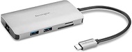 Kensington UH1400P 8-in-1 USB-C Hub with 85W Pass Through Charging Power Delivery, 4K 60Hz HDMI, Eth