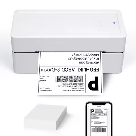 Hot sale 4Inch 100mm Tape bin Thermal Label Printer for Adhesive Stickers Printing With Bluetooth US