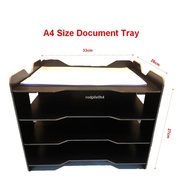 ✵✁▽A4 document tray wooden Tray Rack Table Top organizer ( DIY ) 4 Layer 书桌置物架桌上小书架办公桌收纳文具收纳盒桌面整理神器学生笔筒